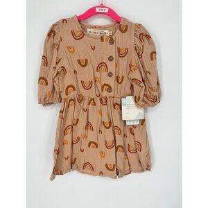 Dotdotsmile Girls Dress Size 3/4 Rainbow Print New With Tags